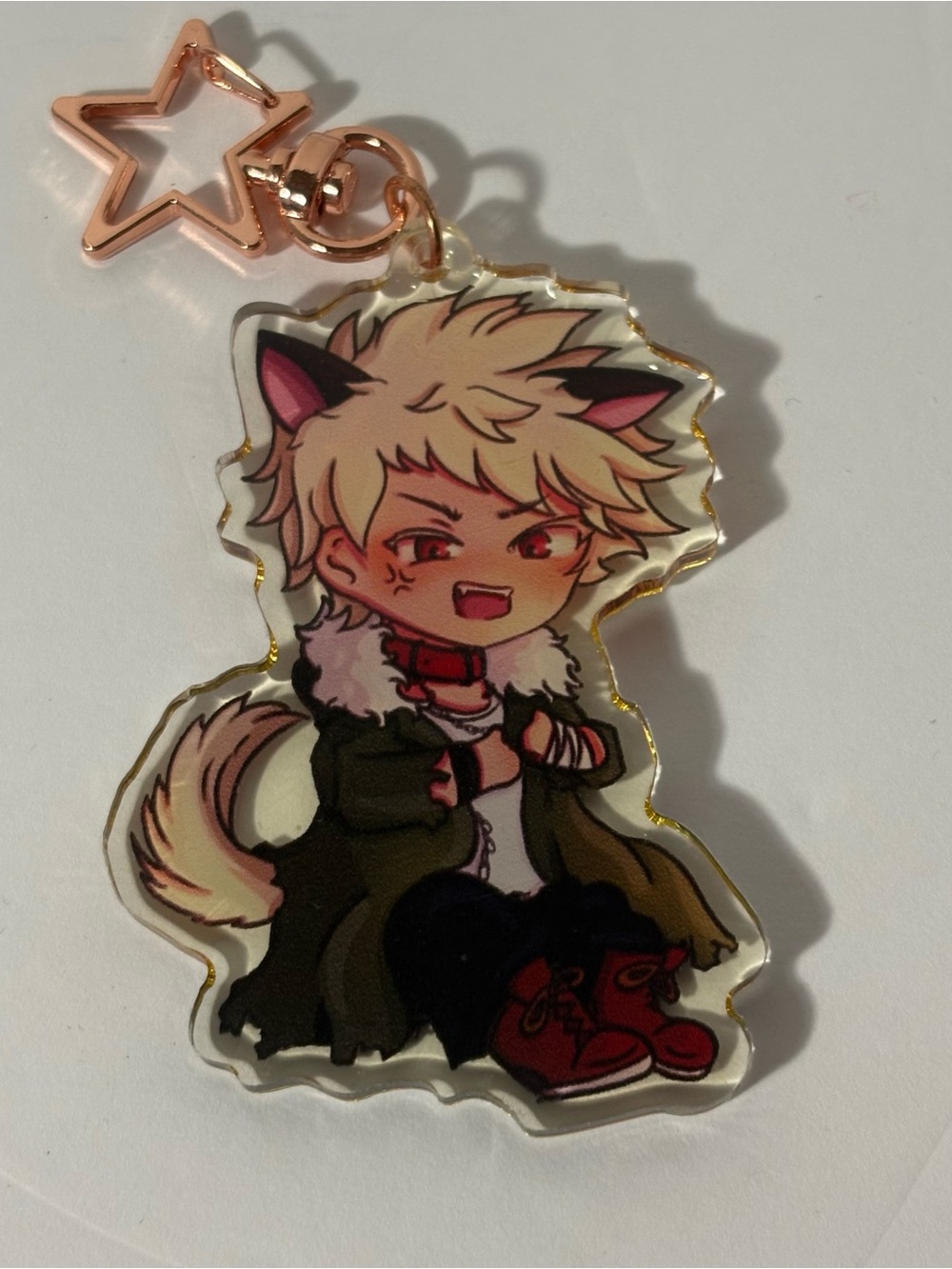 Werewolf Katsuki Bakugo My Hero Academia Halloween Costume Double Sided Keychain